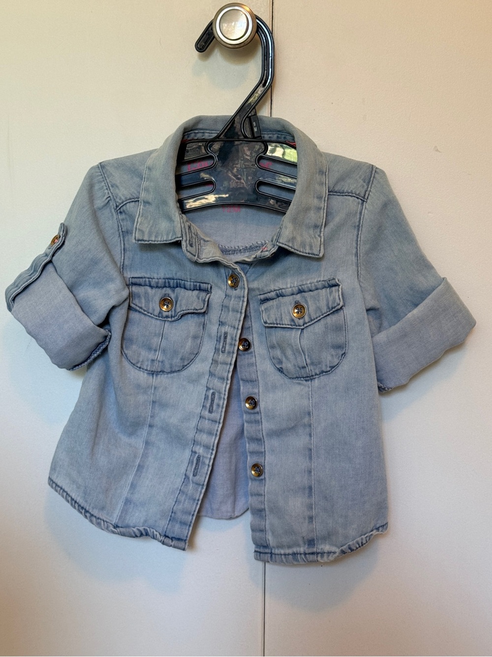 Light Wash Denim toddler shirt - Casual Button-Up